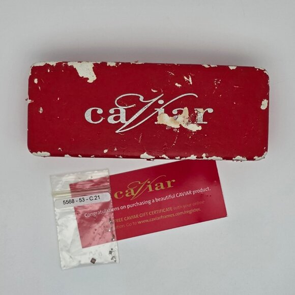 Caviar Champagne Series M5568 C.21 Gold w/ Swarovski Crystals Eyeglasses Frame - Picture 16 of 16